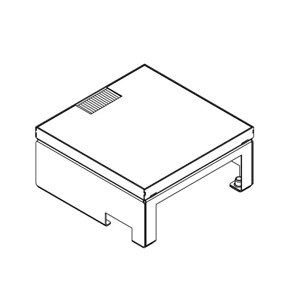 Produktbild UBD 210 208  -  Unterflur-Bodendose UBD 210 inkl. belegtem Deckel aus Chromstahl, geschliffen, und 1 Bürstenauslass